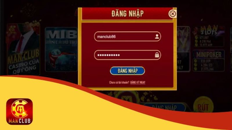 Quy trình đăng nhập Manclub vô cùng đơn giản và nhanh chóng cho người chơi